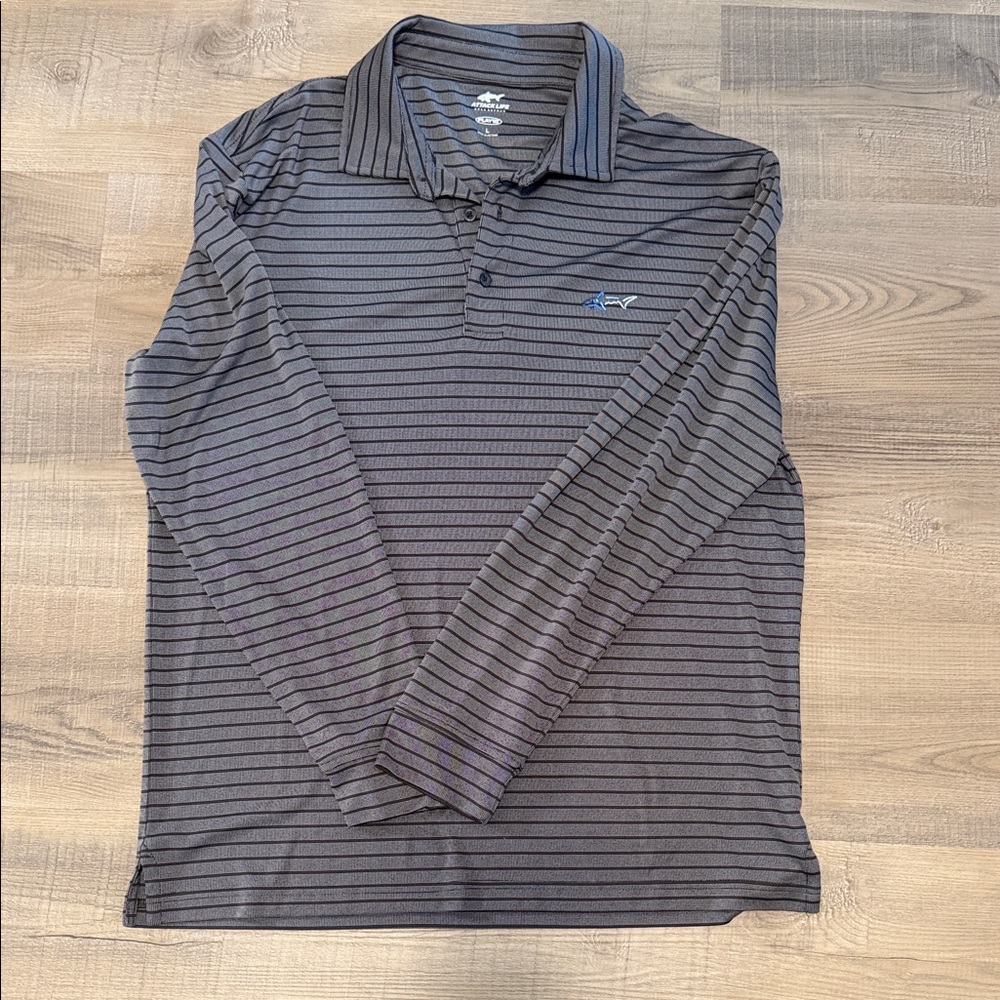 Men's Attack Life by Greg Norman long sleeve polo shirt